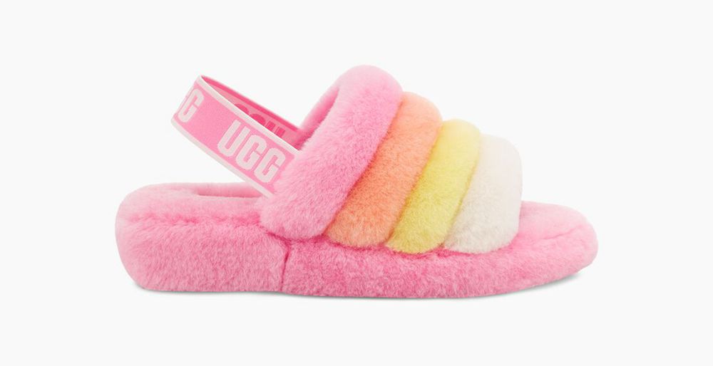 Ugg Slide Womens - Ugg Fluff Yeah Pink - 521QTMOVJ